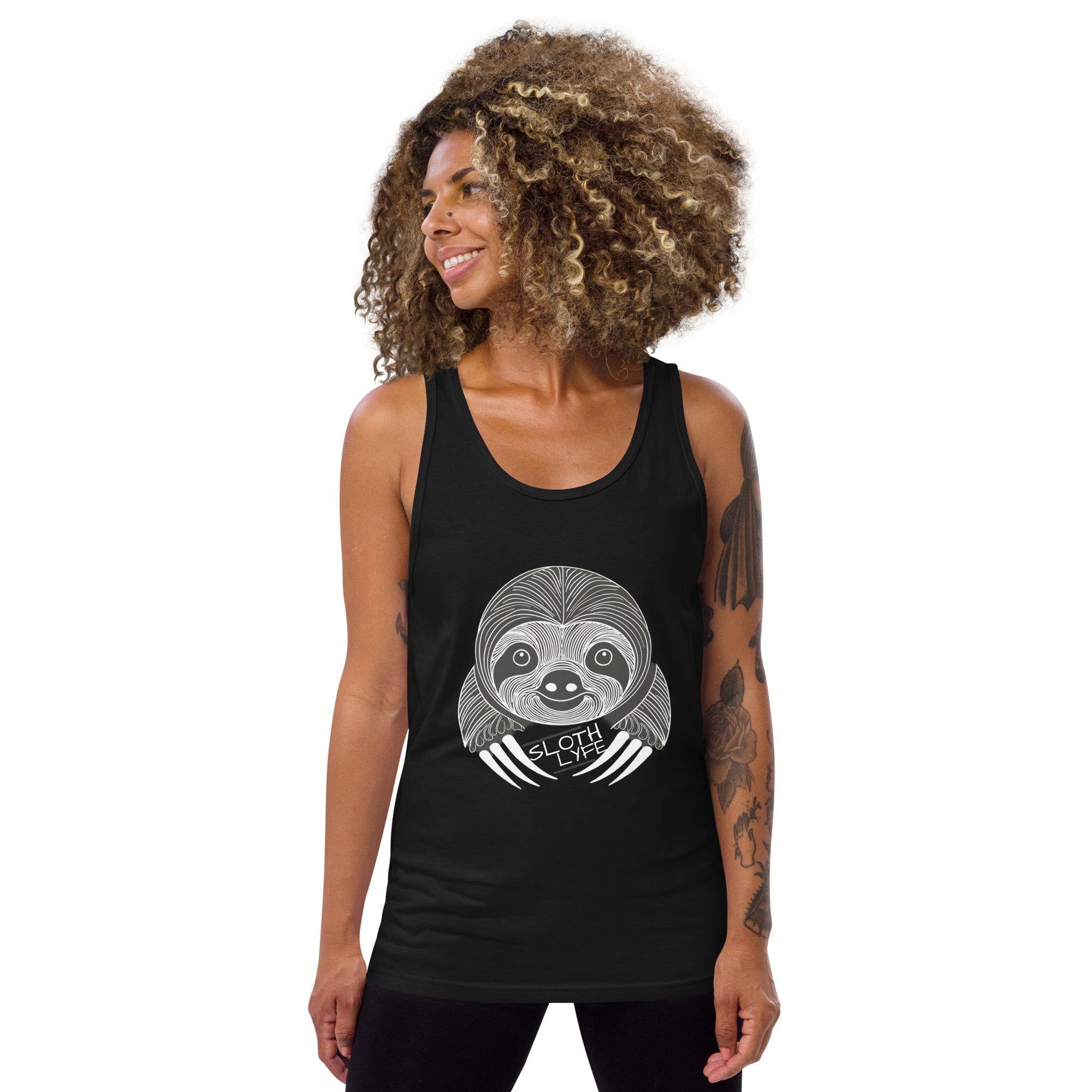 Sloth LYFE BW Logo Tank Top