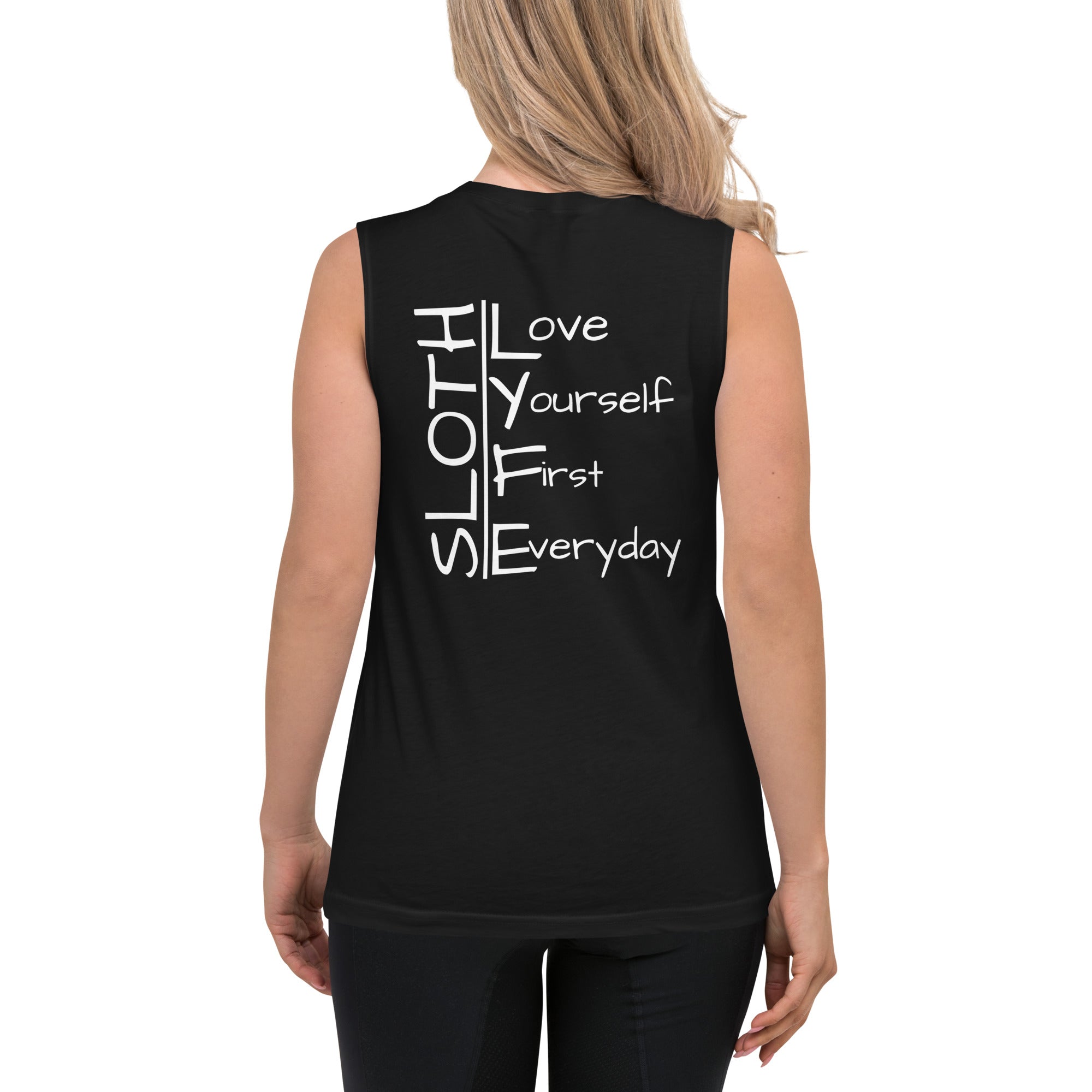 Sloth LYFE BW Logo Muscle Shirt