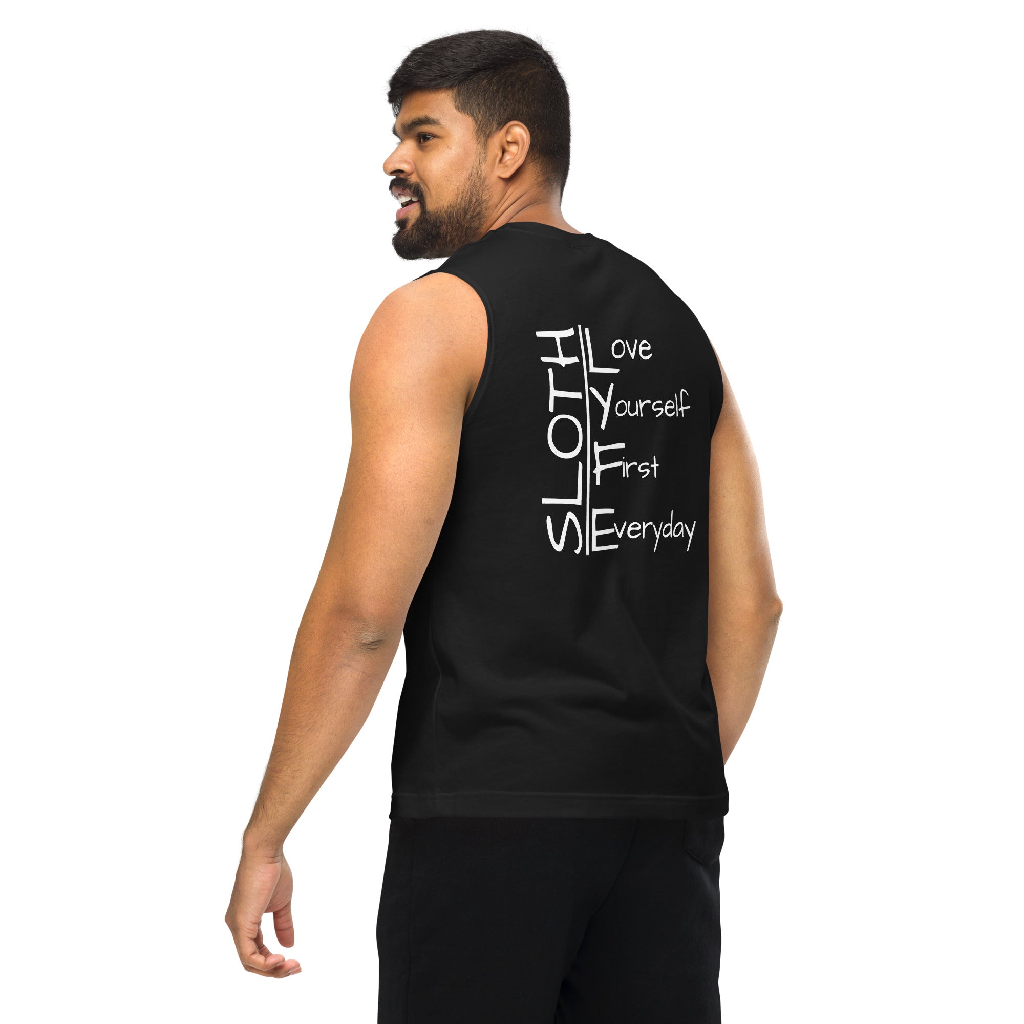 Sloth LYFE BW Logo Muscle Shirt