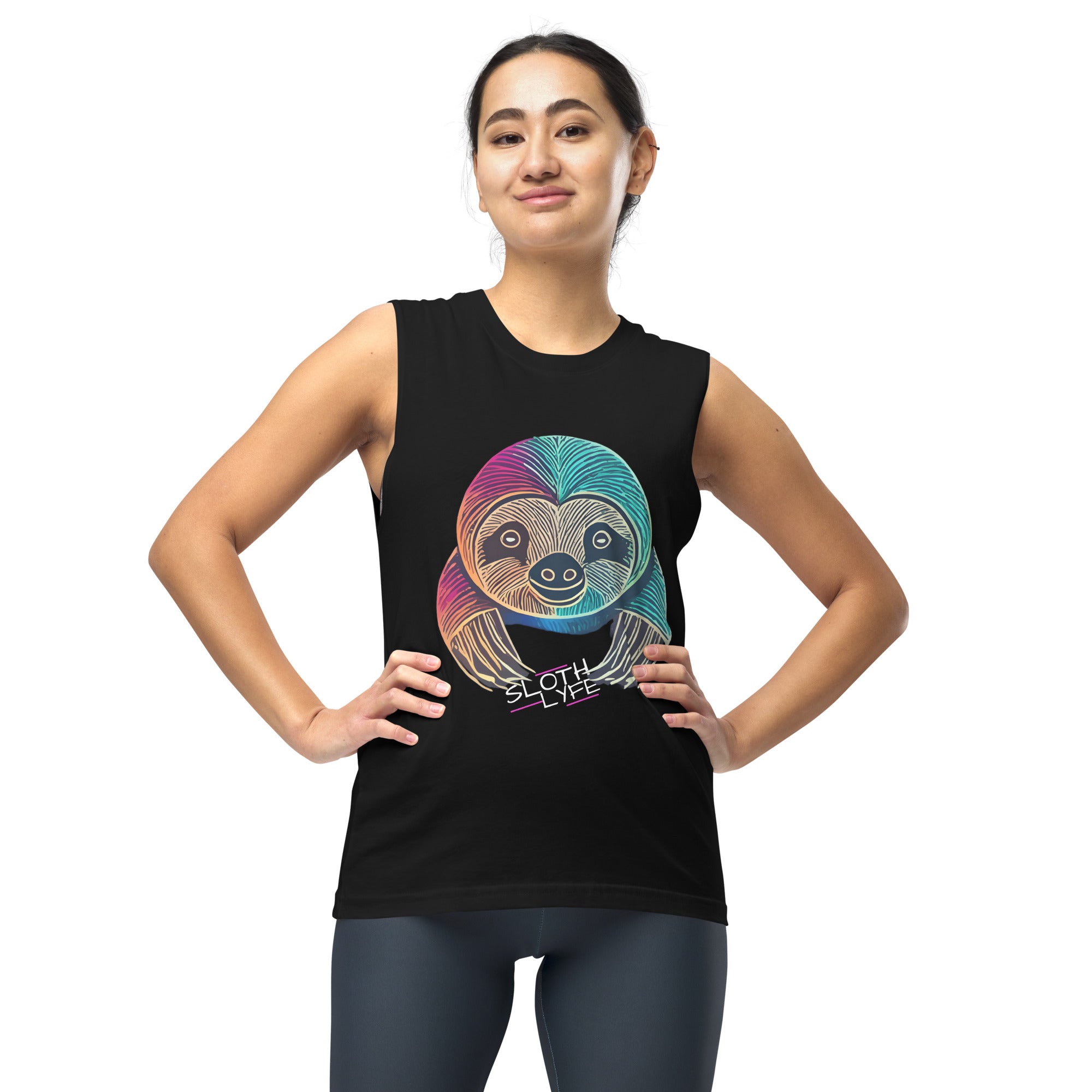Sloth LYFE Color Logo Muscle Shirt