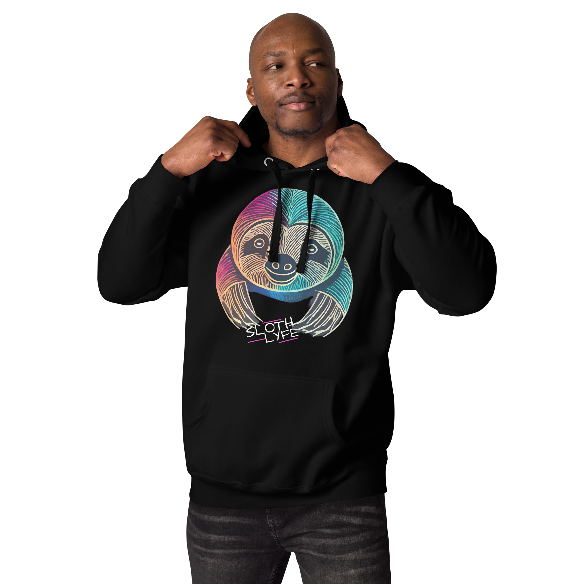 Sloth LYFE Color Logo Hoodie