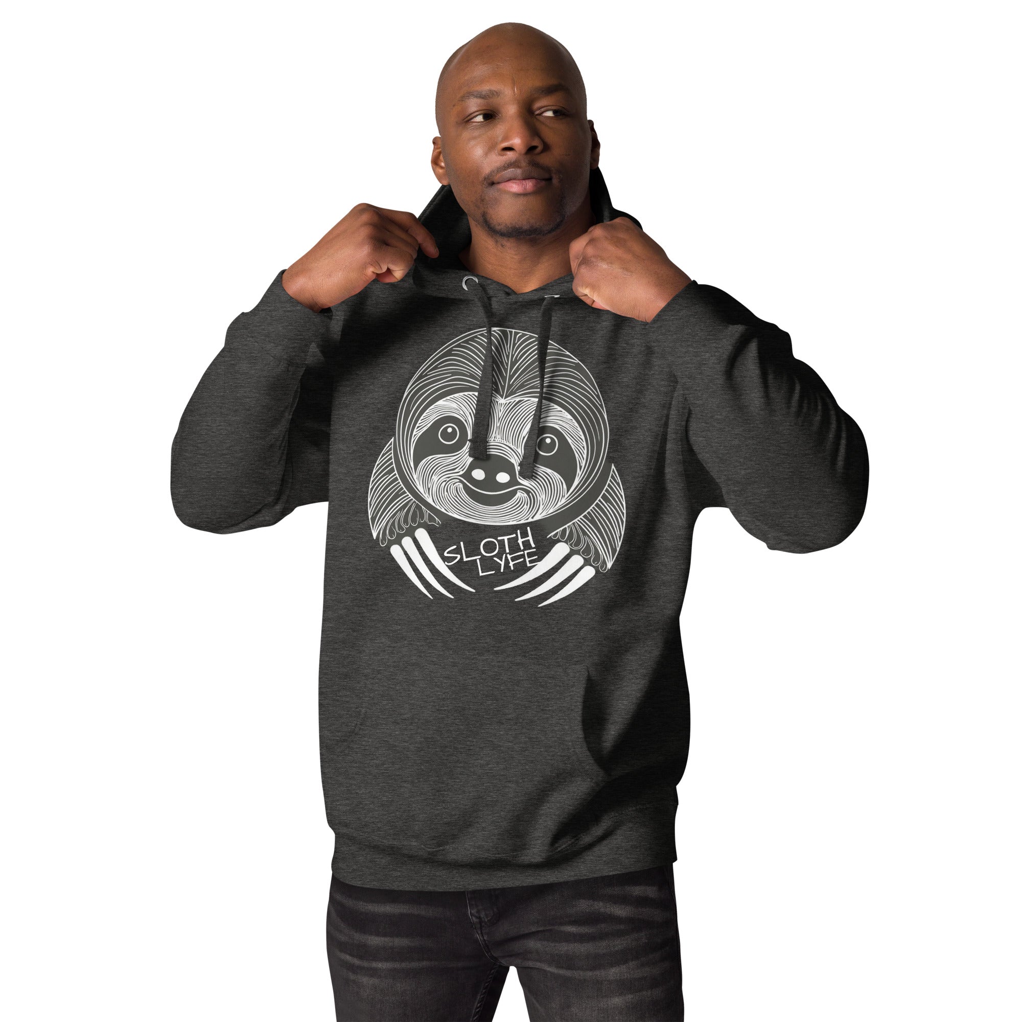 Sloth LYFE BW Logo Hoodie