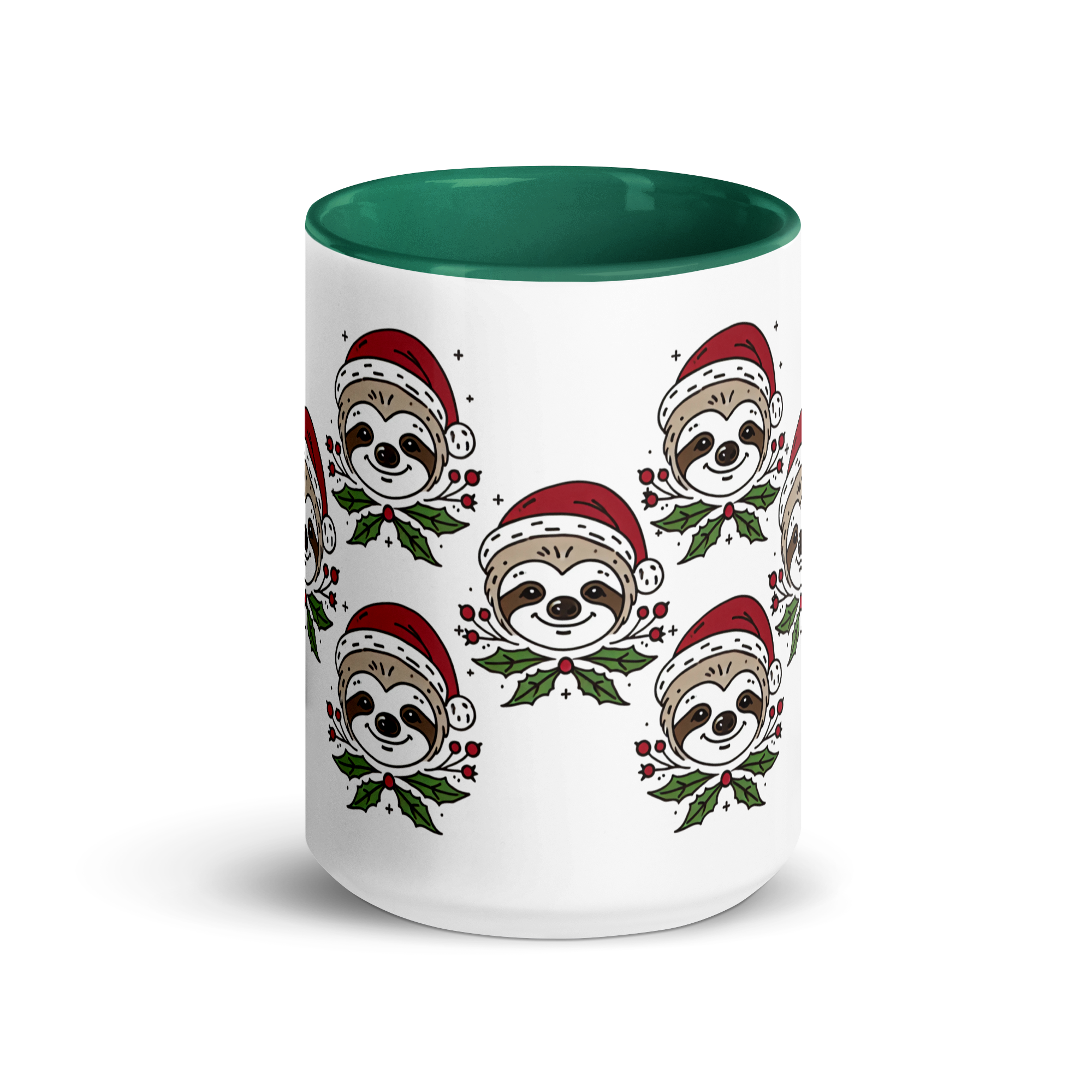 15oz Green Holiday Sloth