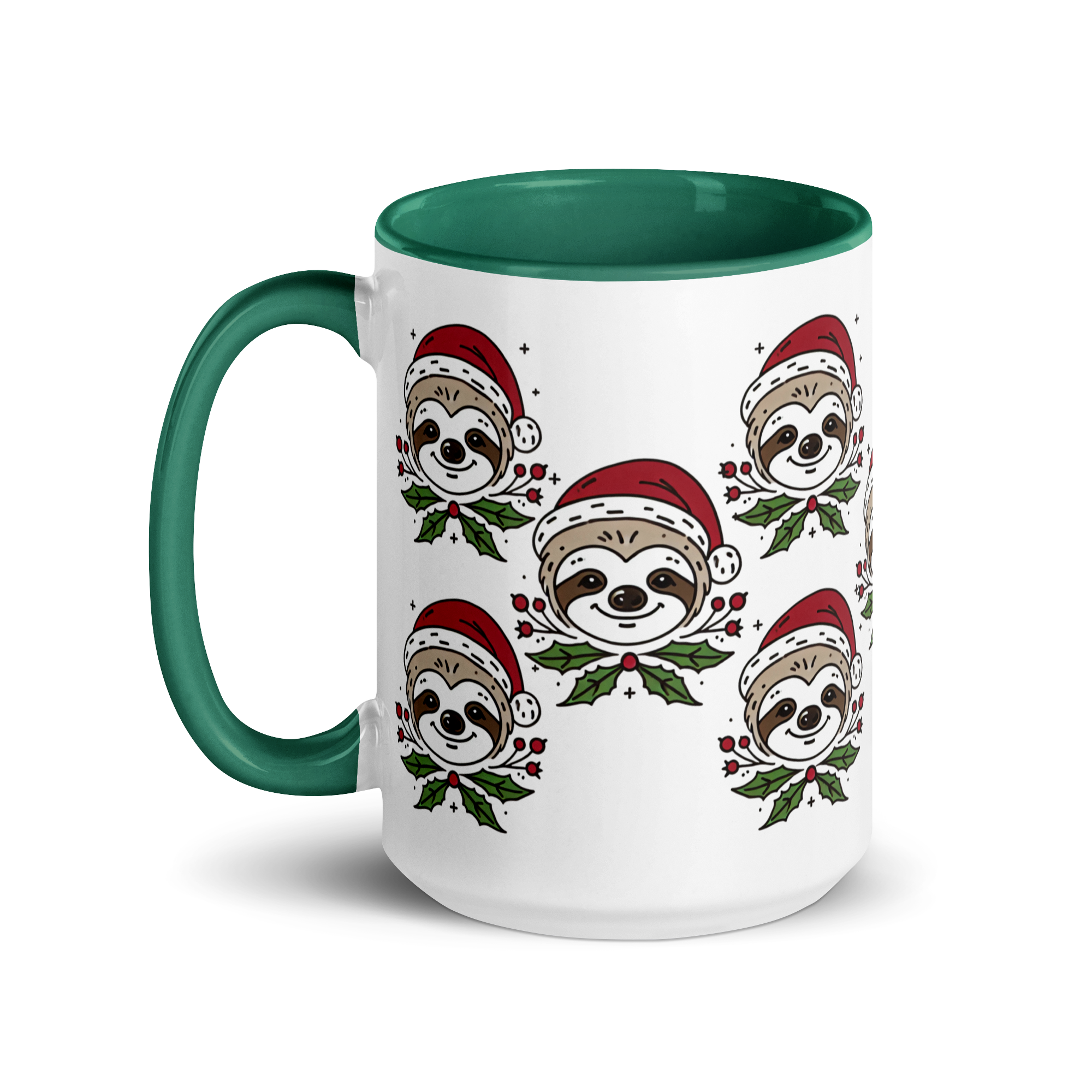 15oz Green Holiday Sloth