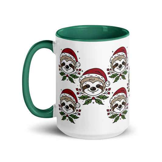 15oz Green Holiday Sloth
