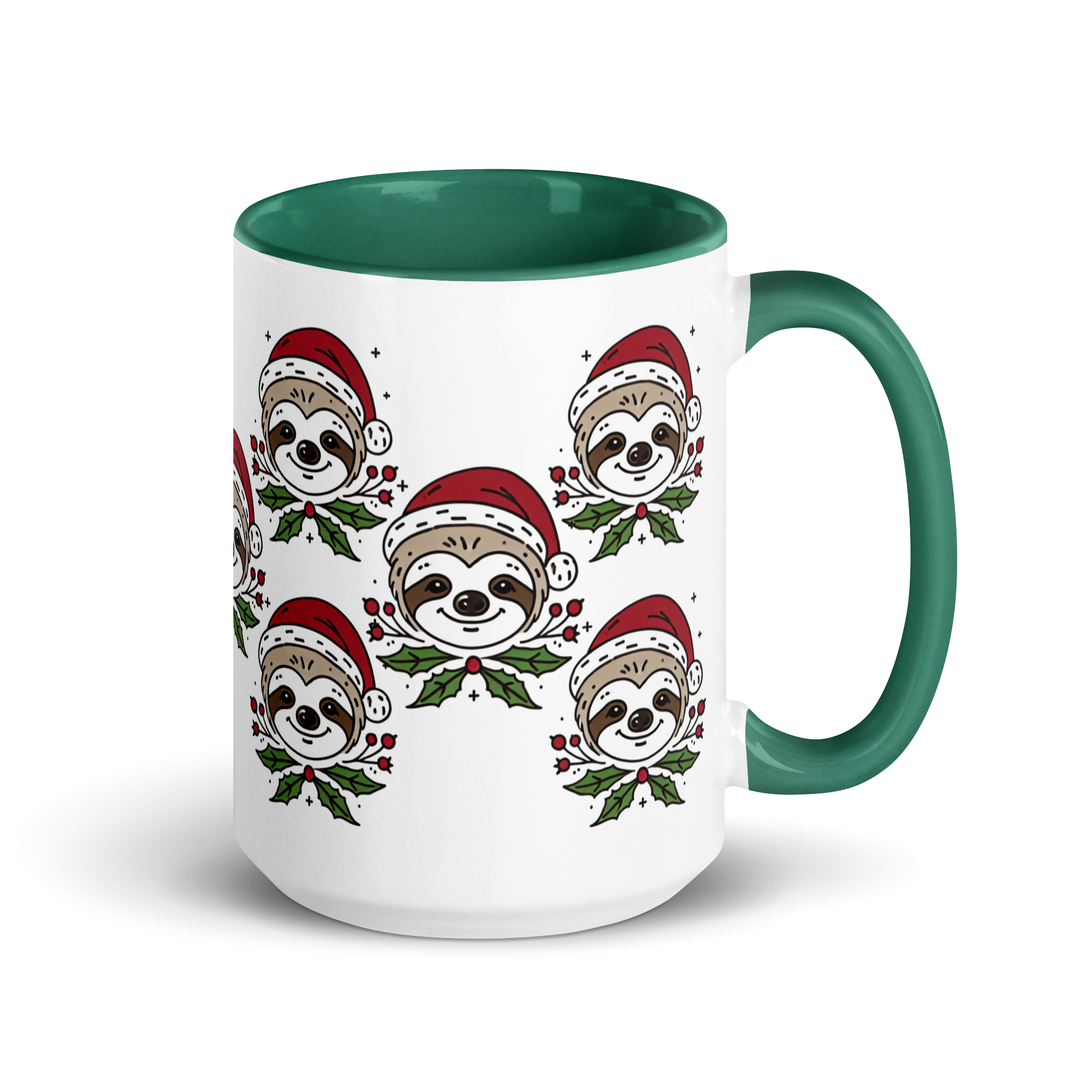 15oz Green Holiday Sloth