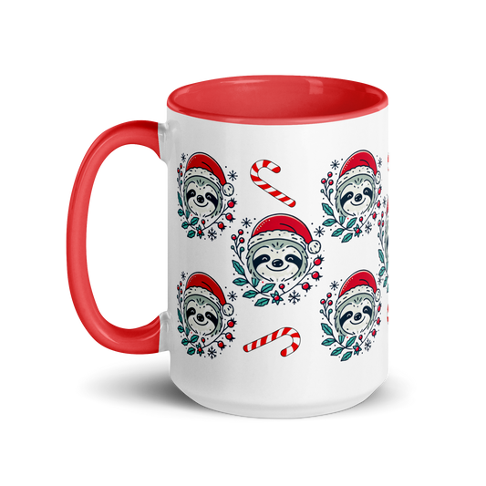 15oz Red Holiday Sloth